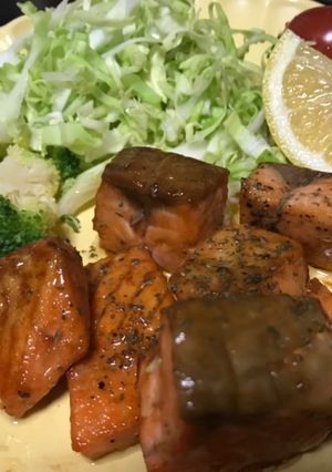 サーモンのコロコロステーキ-レシピのメイン写真
