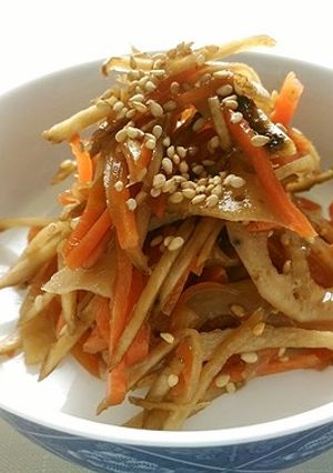 レンジで簡単！人参とレンコンのきんぴら-レシピのメイン写真