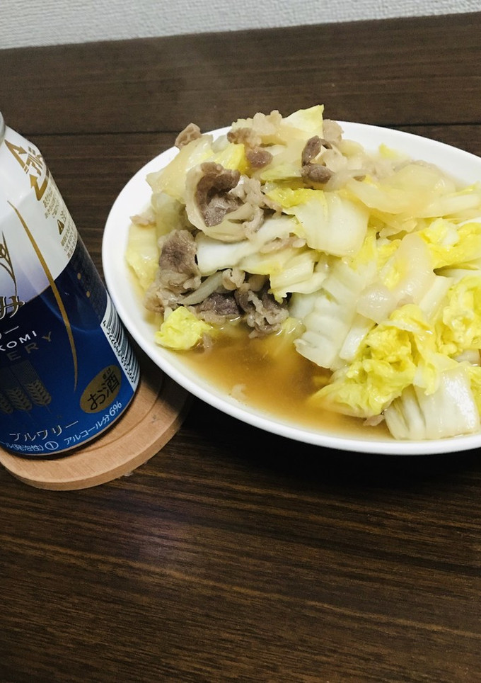 牛肉と白菜のすき焼き風炒め煮-レシピのメイン写真