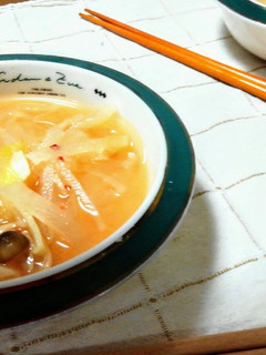 鍋風★キムチ入り味噌汁-レシピのメイン写真