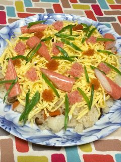 超簡単☆ひな祭りだよ!お祝いちらし寿司-レシピのメイン写真