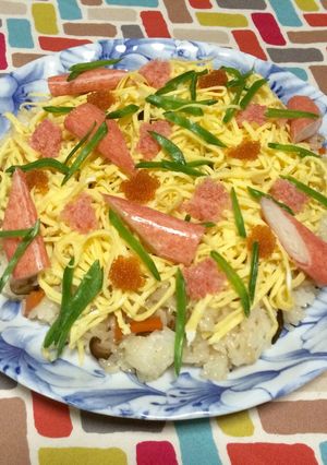 超簡単☆ひな祭りだよ！お祝いちらし寿司-レシピのメイン写真