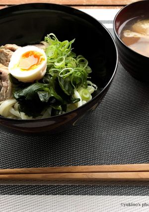 鶏わかめうどん-レシピのメイン写真