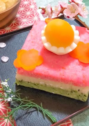 ひな祭り！ひしもちポテサラ-レシピのメイン写真