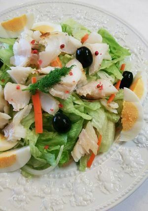 赤魚 干物 レタス 人参 玉葱 サラダ-レシピのメイン写真