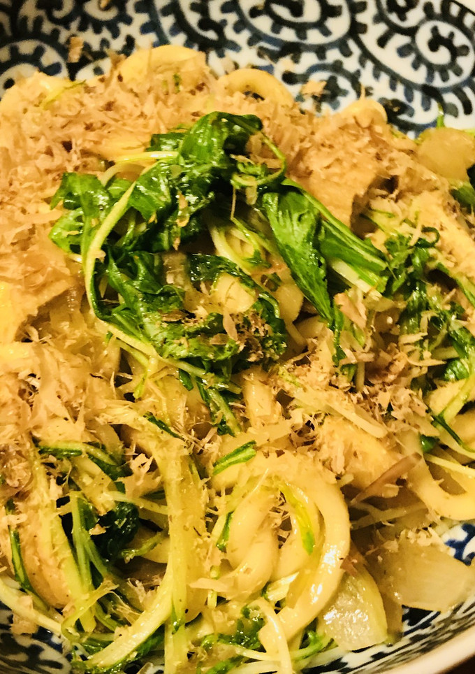 あまから薄揚げと水菜の焼きうどん-レシピのメイン写真