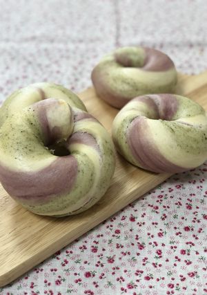 春の３色ねじりベーグル-レシピのメイン写真