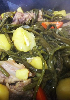 簡単中華・干しインゲンと豚肉の煮込み-レシピのメイン写真