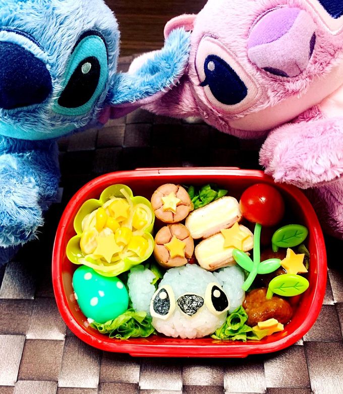 スティッチ弁ステッチ弁当 キャラ弁 by erica66 【クックパッド】 簡単
