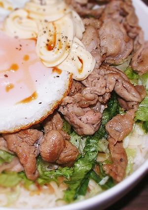 豚猫丼☆チーズ鰹醤油味-レシピのメイン写真