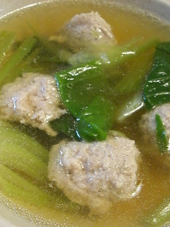 鶏だんごとチンゲン菜のスープ-レシピのメイン写真
