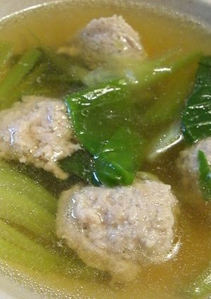 鶏だんごとチンゲン菜のスープ-レシピのメイン写真