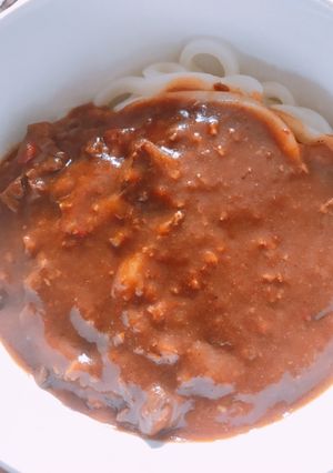カレーうどんに密かにご飯( ^ω^ )-レシピのメイン写真