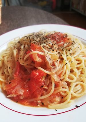 ツナとトマトのスパゲッティー-レシピのメイン写真