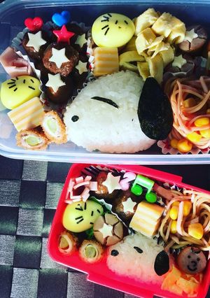 スヌーピー弁当 キャラ弁 遠足 おにぎり-レシピのメイン写真