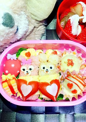ダッフィー 弁当 シェリーメイ キャラ弁-レシピのメイン写真