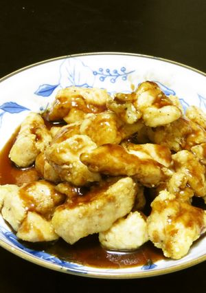 鶏ささみのオリーブ油揚げバルサミコソース-レシピのメイン写真