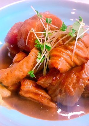 圧力鍋で！豚ホルモンの赤味噌♪どて煮-レシピのメイン写真