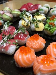 ひな祭り ラップで簡単手まり寿司♪-レシピのメイン写真