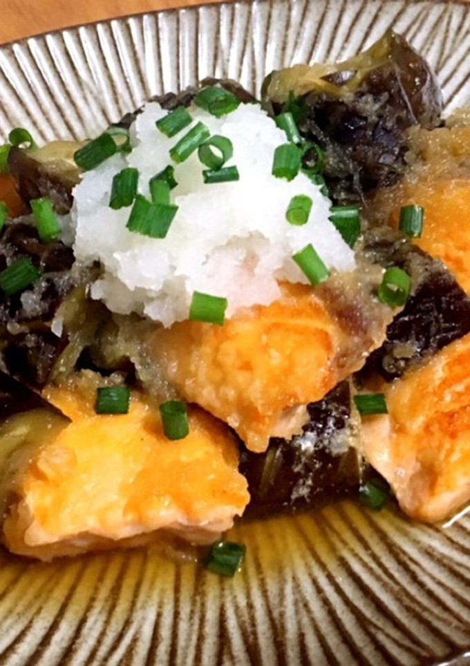 鮭となすのおろし煮-レシピのメイン写真