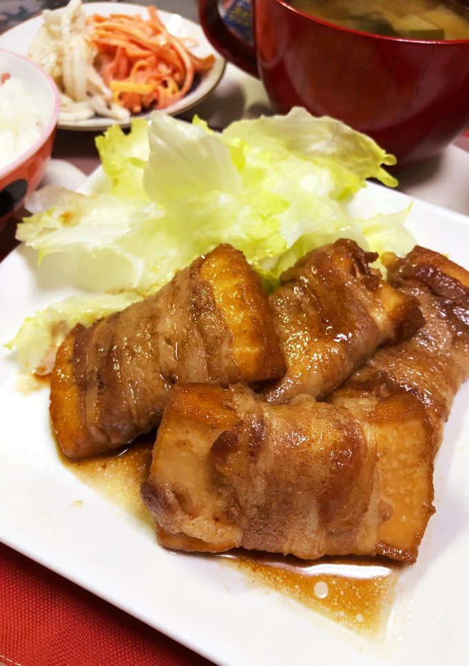 厚揚げの豚バラ巻き-レシピのメイン写真