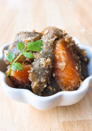 常備菜 お弁当に!根菜と蒟蒻のゴマ煮-レシピのメイン写真