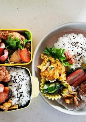 女子高生と私のお弁当&ランチプレート-レシピのメイン写真