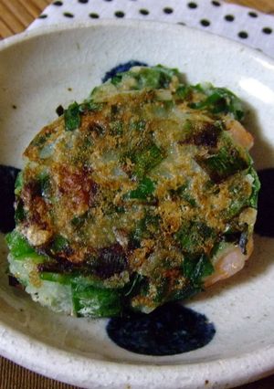 大根おろしdeエビとニラのもちもちお焼き-レシピのメイン写真