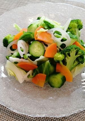 シャキシャキ☆茹で野菜サラダ-レシピのメイン写真