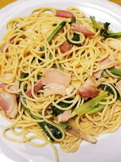小松菜&ベーコン&きのこのパスタ♥-レシピのメイン写真