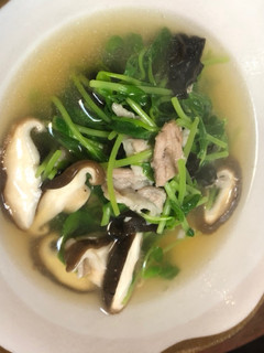 腸すっきり☆豆苗ときくらげのスープ-レシピのメイン写真