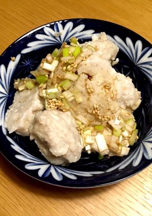 花粉症対策に レンジで蓮根入り鶏団子-レシピのメイン写真