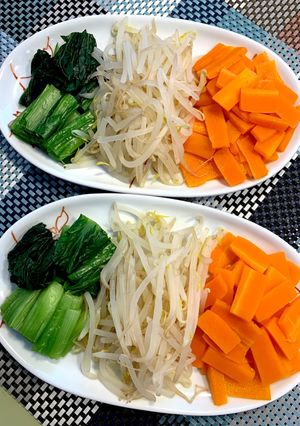 ひな祭りに！菱餅風3色おひたし-レシピのメイン写真