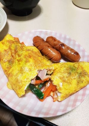 ほうれん草の簡単！バターオムレツ-レシピのメイン写真