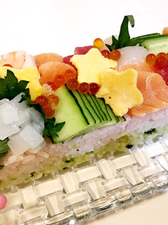 雛まつり*ひなケーキのような三色推し寿司-レシピのメイン写真