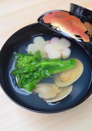 早春の香り❀はまぐりのお吸い物-レシピのメイン写真