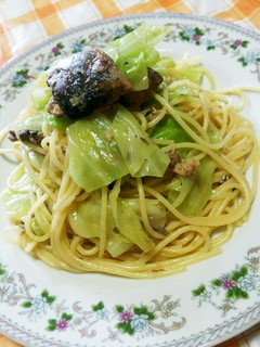 サバ缶と春キャベツのパスタ-レシピのメイン写真