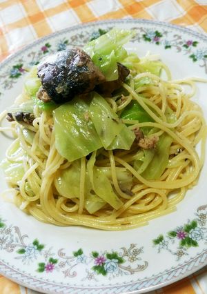 サバ缶と春キャベツのパスタ-レシピのメイン写真