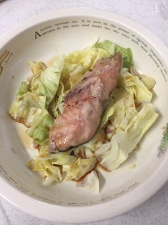 ルクエで。キャベツと鮭のポン酢和え-レシピのメイン写真