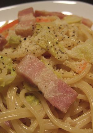 ベーコンとキャベツのクリームパスタ-レシピのメイン写真