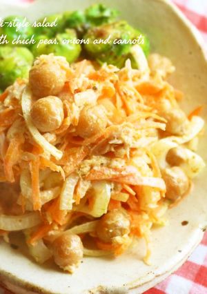 ＊ひよこ豆と玉ねぎ＊スパイシーサラダ-レシピのメイン写真