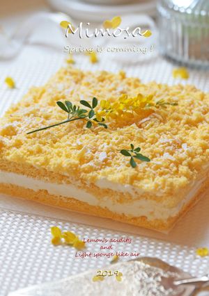 春はミモザのエアリーケーキ/Lemon-レシピのメイン写真