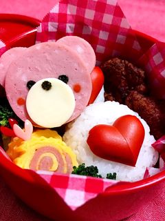 ボロニアソーセージdeキャラ弁くまちゃん-レシピのメイン写真