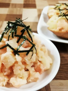 簡単おかず☆半マッシュポテサラたらこマヨ-レシピのメイン写真