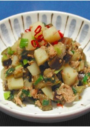 茄子・ツナ・じゃがいもの味噌いため-レシピのメイン写真