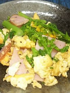 菜の花と卵炒め-レシピのメイン写真