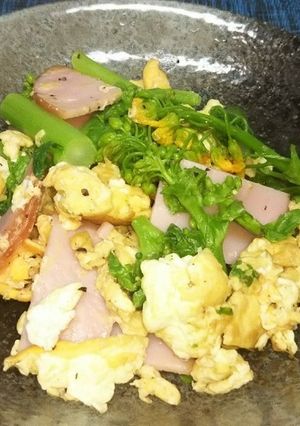菜の花と卵炒め-レシピのメイン写真