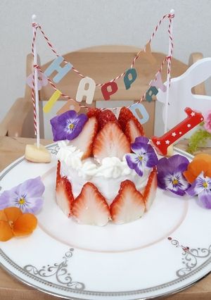 一歳お誕生日ケーキ-レシピのメイン写真