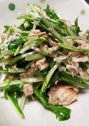 5分で出来上がり！水菜とシーチキンサラダ-レシピのメイン写真