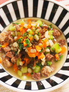 わんこ飯♪生もずくともち麦のリゾット-レシピのメイン写真